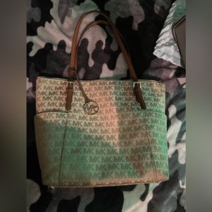 Michael kors classic canvas luggage tote.